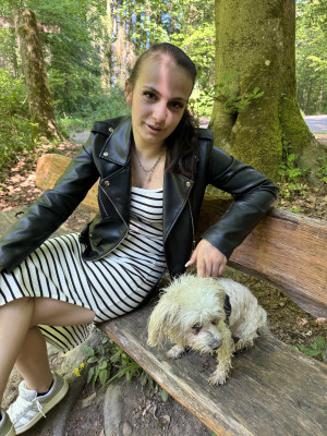 Meine Tochter mit Hündin Mayla
